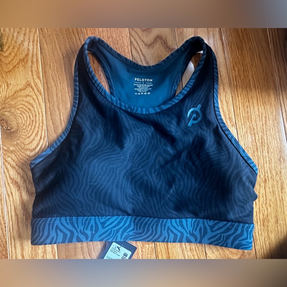 Peloton Black & Teal Zebra-Print Reversible Set